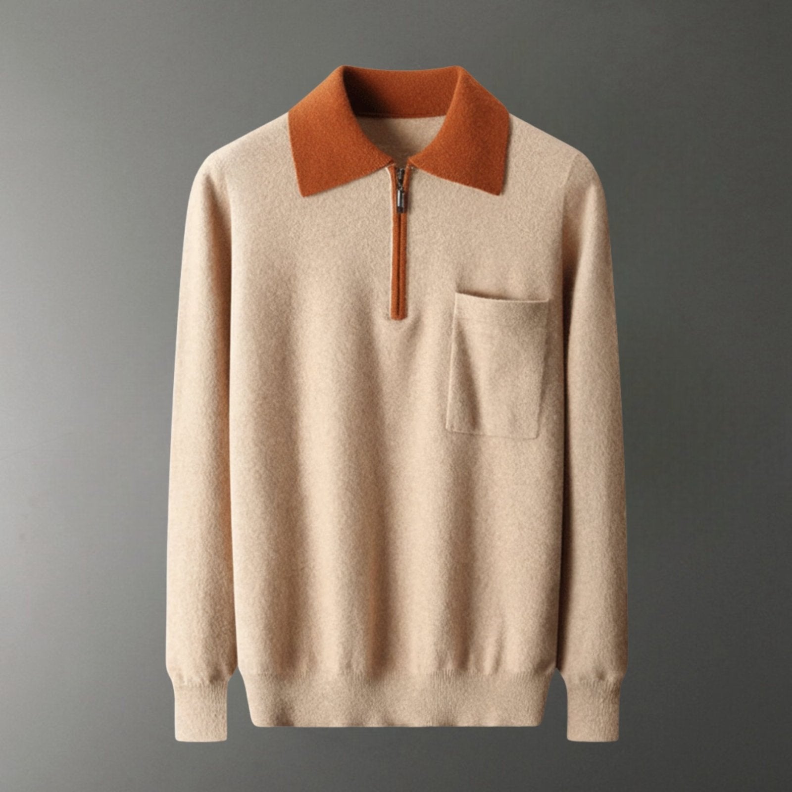 Weston - Cashmere Wool Zip Sweater - Hilltop Nord