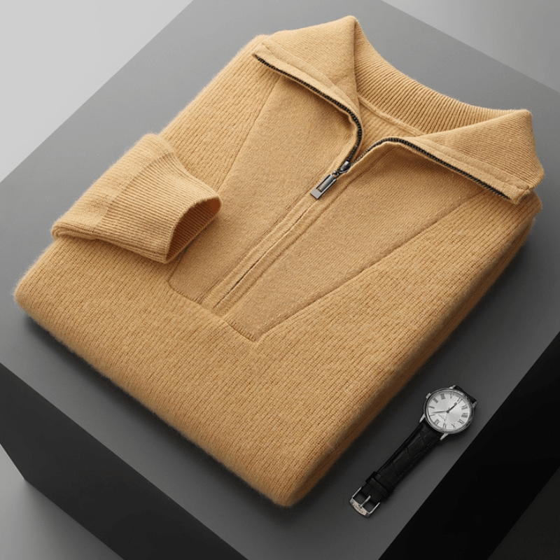 Westford - Cashmere Wool Half - Zip Sweater - Hilltop Nord