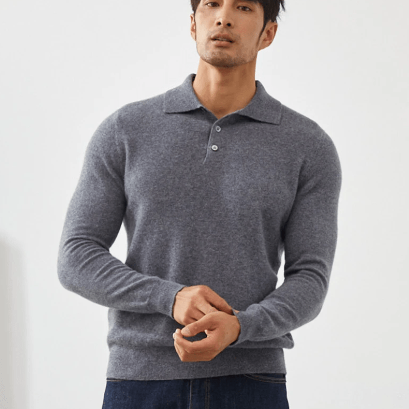 Atlas - Cashmere Polo Sweater - Hilltop Nord