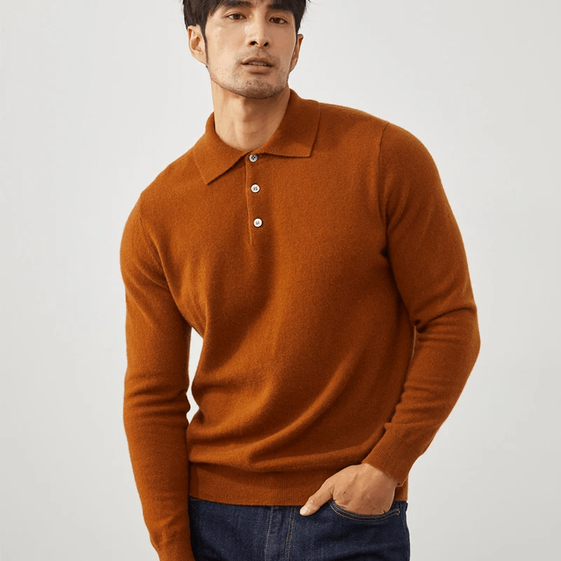 Atlas - Cashmere Polo Sweater - Hilltop Nord