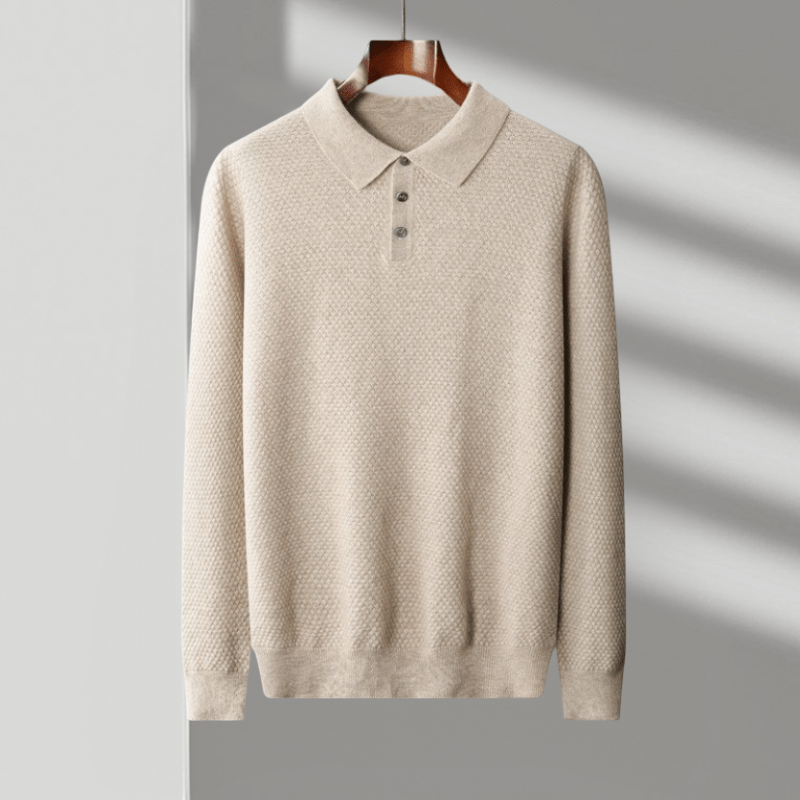 Orion – Cashmere Wool Knit Polo - Hilltop Nord