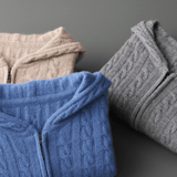 Bayridge - Cashmere Wool Cable Knit Hoodie - Hilltop Nord