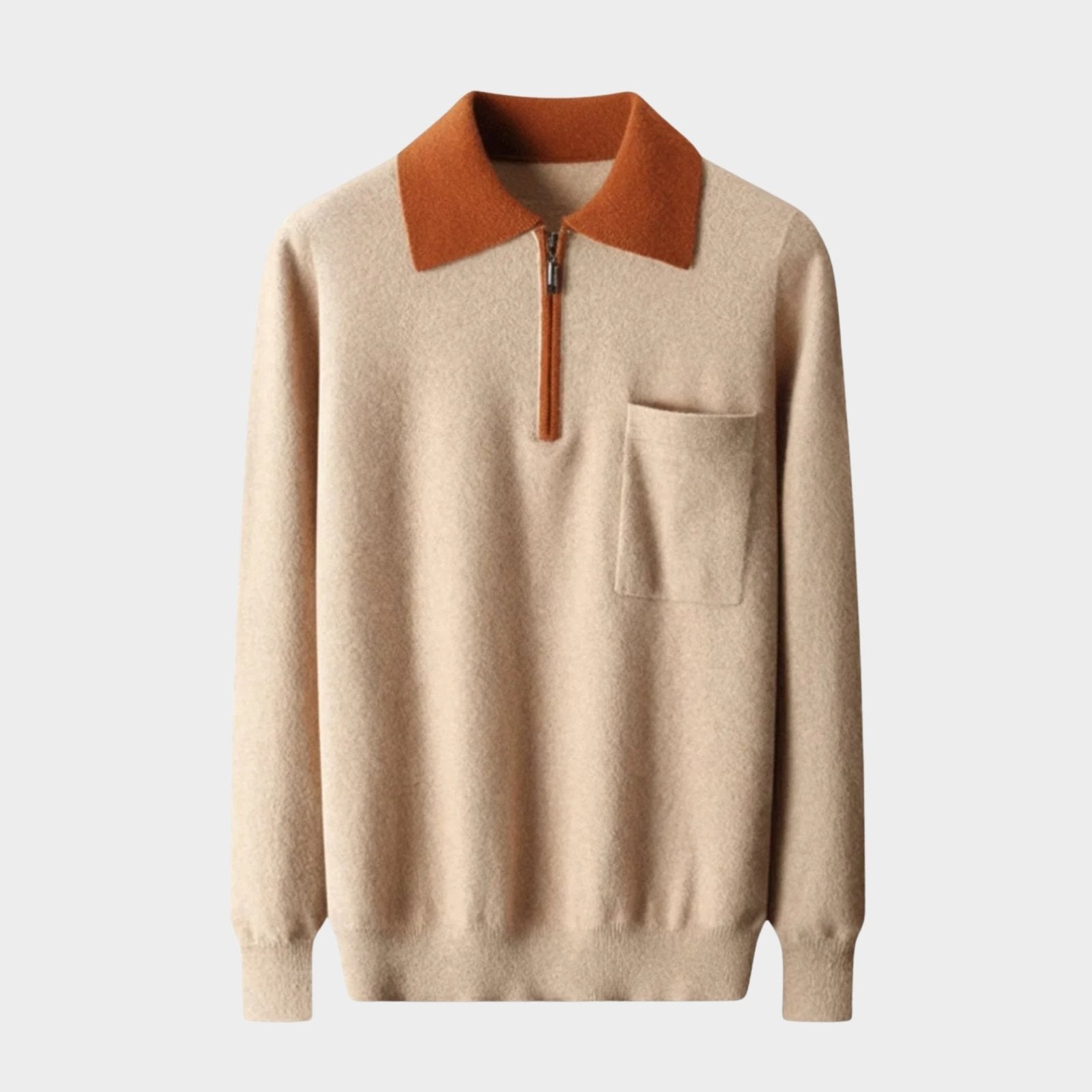 Weston - Cashmere Wool Zip Sweater - Hilltop Nord