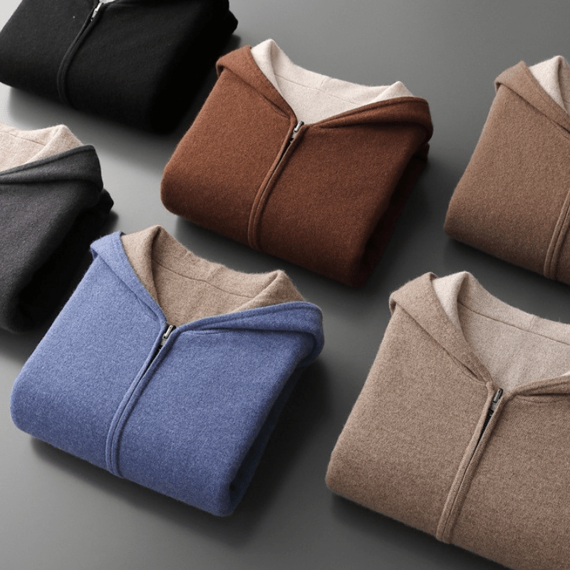 Atlas – Cashmere Wool Zip Hoodie - Hilltop Nord