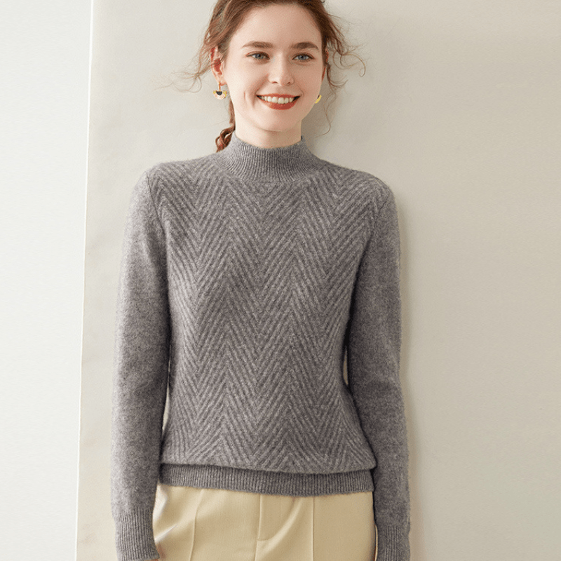 Arlo - Cashmere Wool Mock Neck Sweater - Hilltop Nord