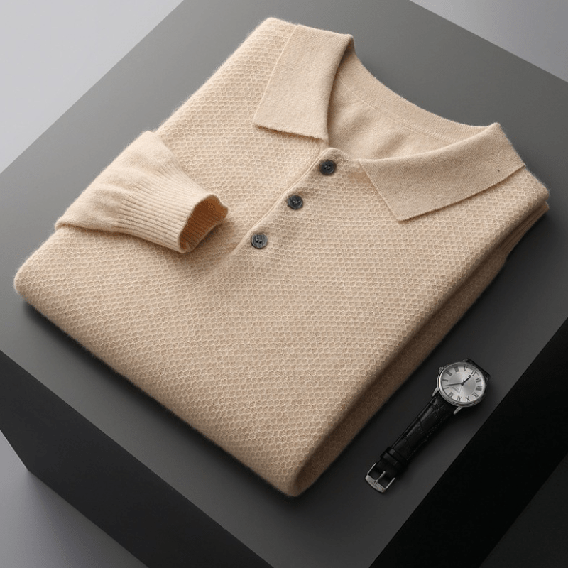 Orion – Cashmere Wool Knit Polo - Hilltop Nord