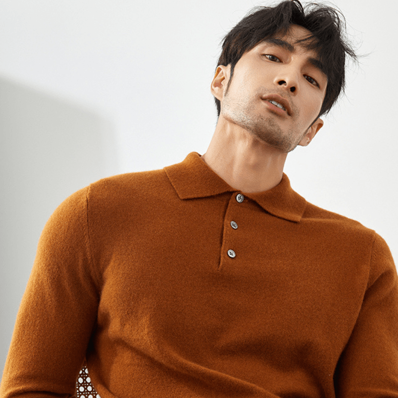 Atlas - Cashmere Polo Sweater - Hilltop Nord