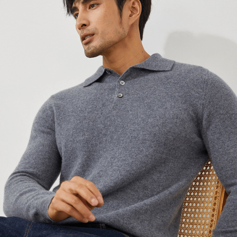 Atlas - Cashmere Polo Sweater - Hilltop Nord