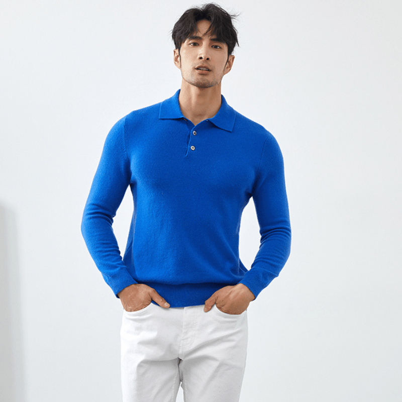 Atlas - Cashmere Polo Sweater - Hilltop Nord