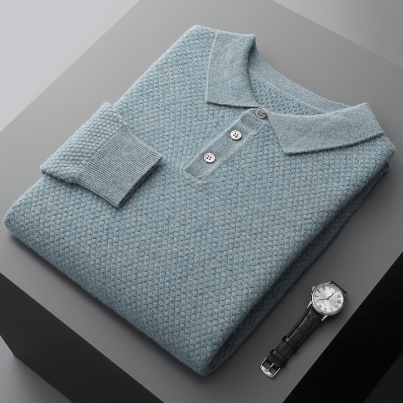 Orion – Cashmere Wool Knit Polo - Hilltop Nord