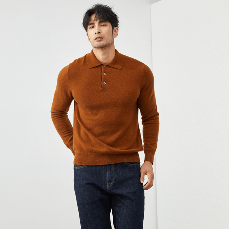 Atlas - Cashmere Polo Sweater - Hilltop Nord