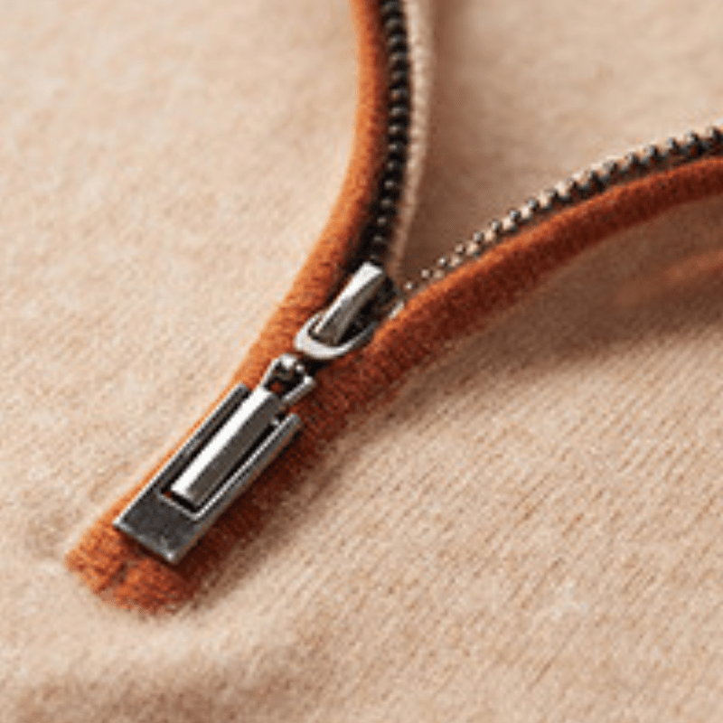 Weston - Cashmere Wool Zip Sweater - Hilltop Nord