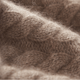 Avera Pom - Cashmere Cable Knit Beanie - Hilltop Nord