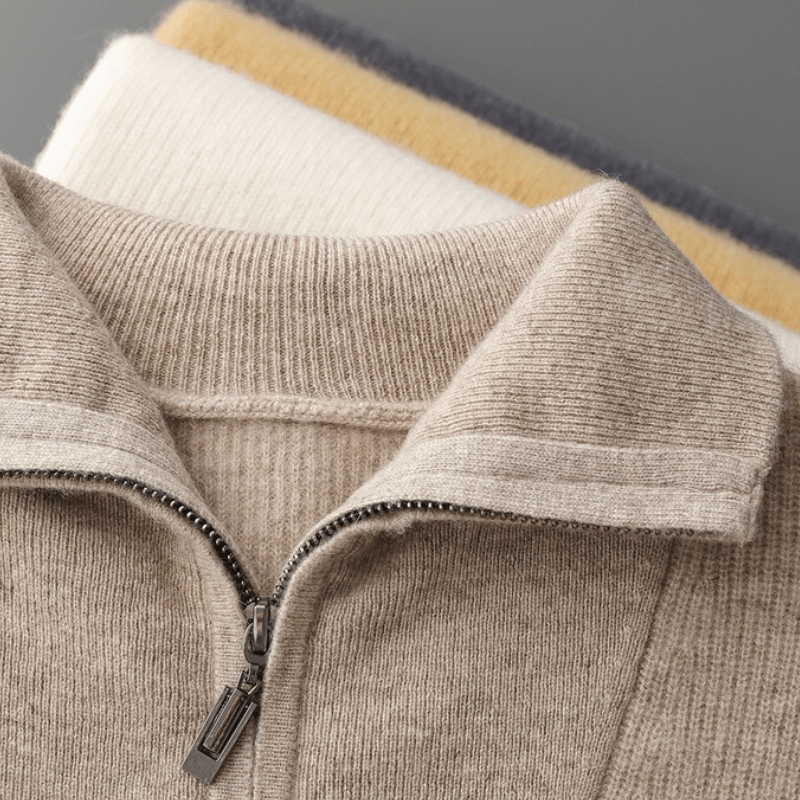 Westford - Cashmere Wool Half - Zip Sweater - Hilltop Nord