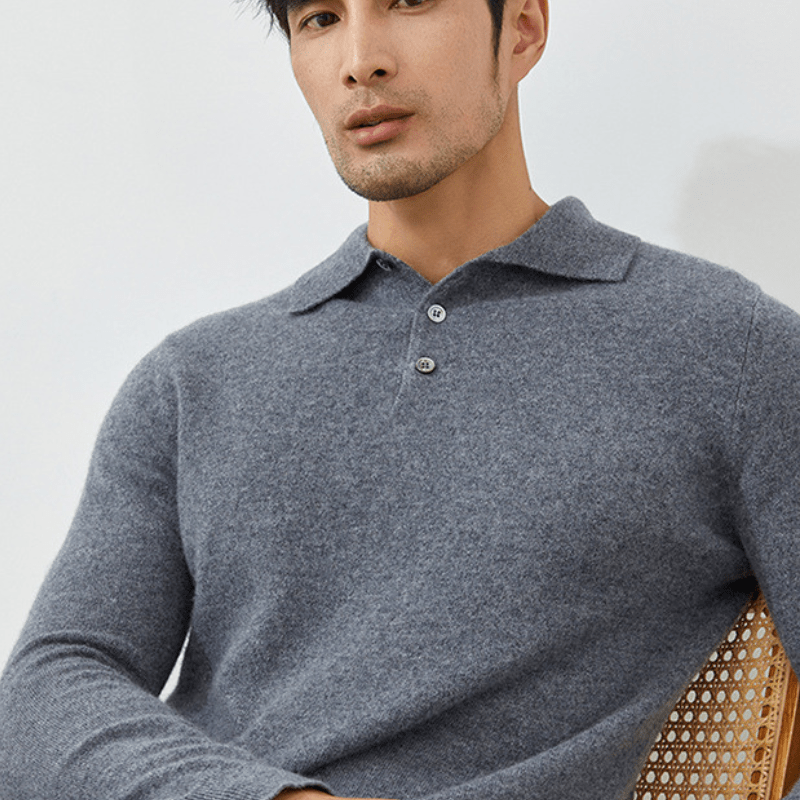 Atlas - Cashmere Polo Sweater - Hilltop Nord