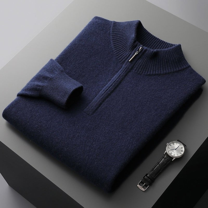 Stellan – Wool Half - Zip Sweater - Hilltop Nord
