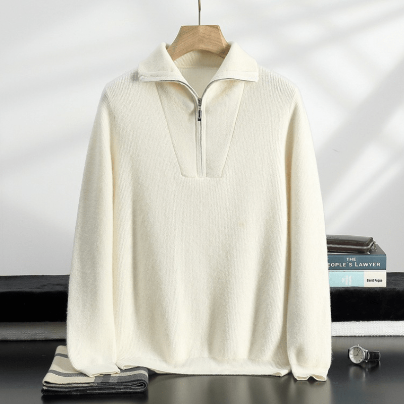 Westford - Cashmere Wool Half - Zip Sweater - Hilltop Nord