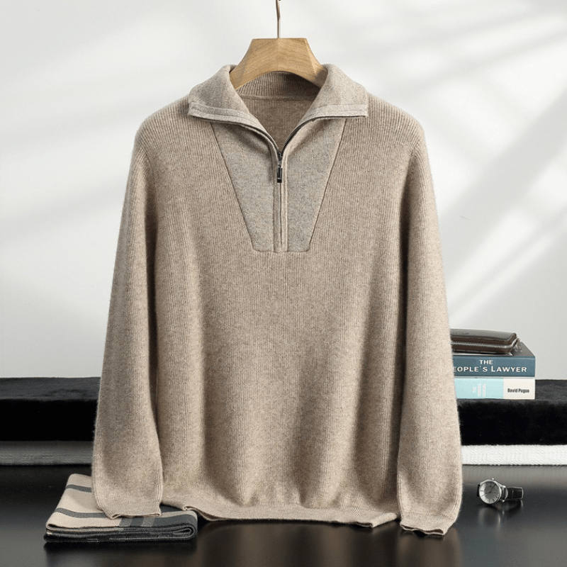 Westford - Cashmere Wool Half - Zip Sweater - Hilltop Nord