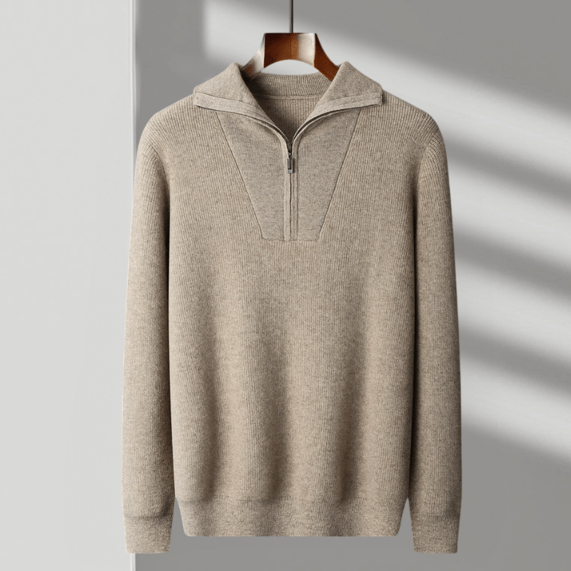 Westford - Cashmere Wool Half - Zip Sweater - Hilltop Nord