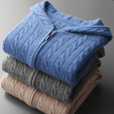 Bayridge - Cashmere Wool Cable Knit Hoodie - Hilltop Nord