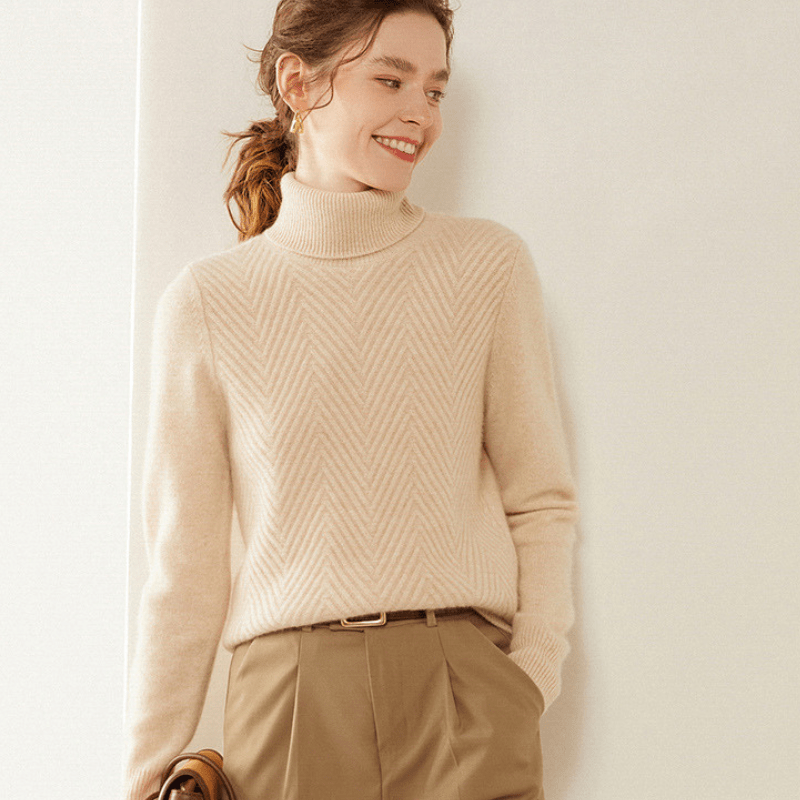 Arlo - Cashmere Wool Mock Neck Sweater - Hilltop Nord