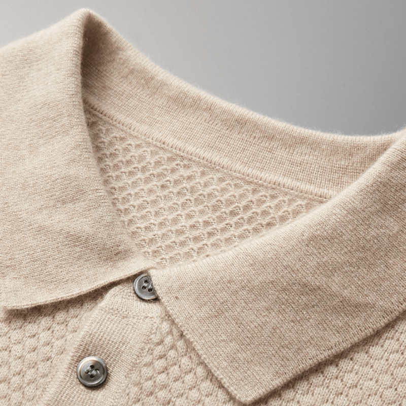 Orion – Cashmere Wool Knit Polo - Hilltop Nord