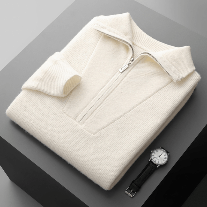 Westford - Cashmere Wool Half - Zip Sweater - Hilltop Nord