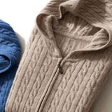 Bayridge - Cashmere Wool Cable Knit Hoodie - Hilltop Nord