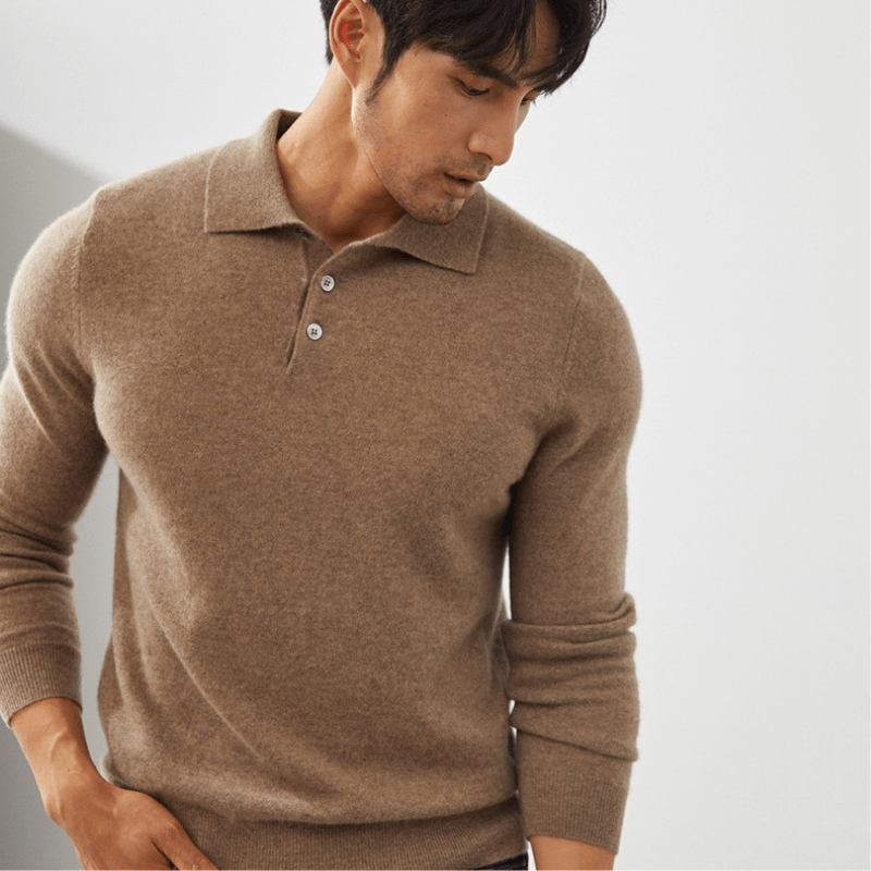 Atlas - Cashmere Polo Sweater - Hilltop Nord