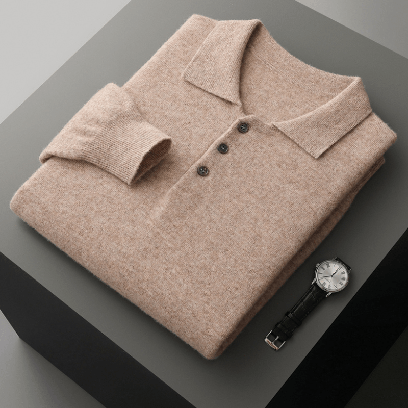 Theo – Wool Knit Polo - Hilltop Nord