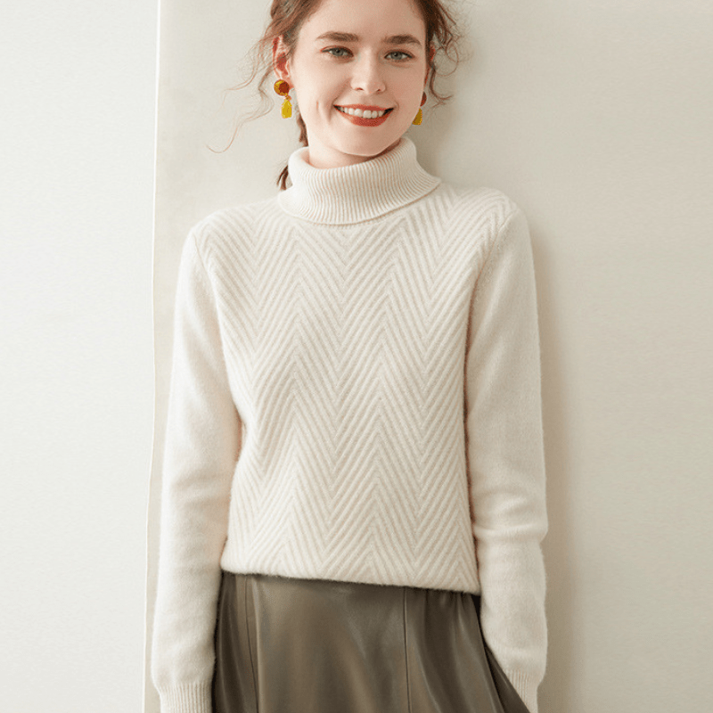 Arlo - Cashmere Wool Mock Neck Sweater - Hilltop Nord