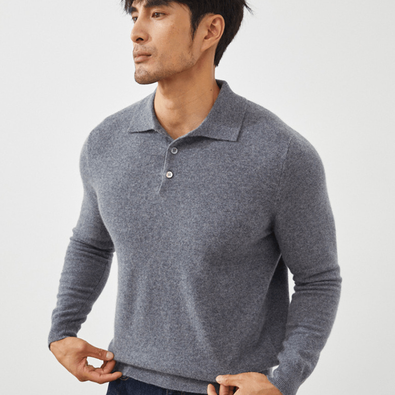 Atlas - Cashmere Polo Sweater - Hilltop Nord
