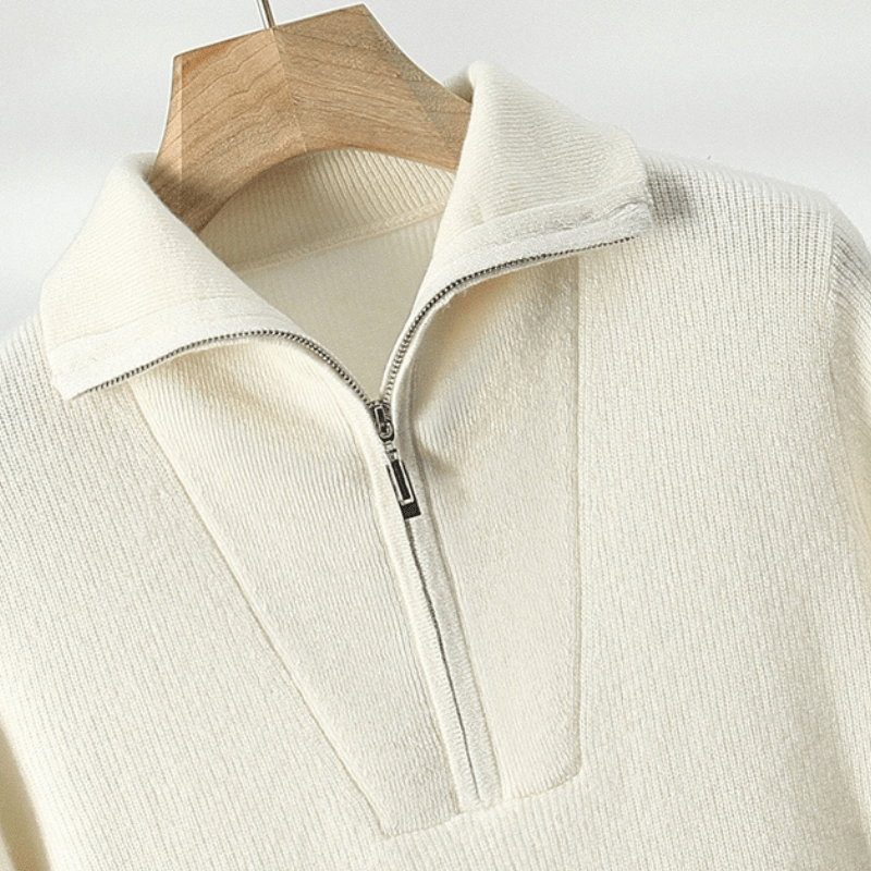 Westford - Cashmere Wool Half - Zip Sweater - Hilltop Nord