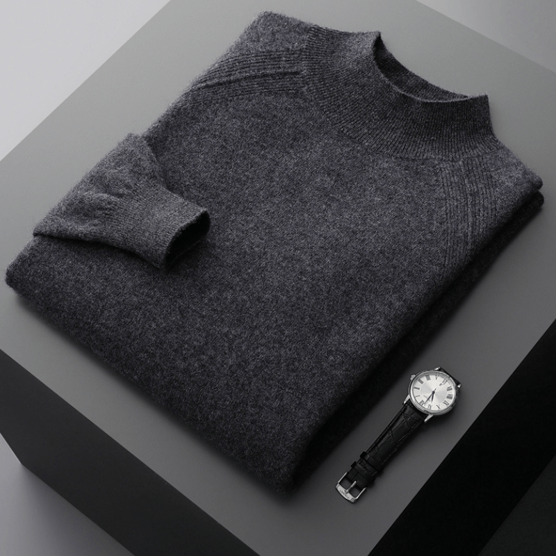 Rowan – Cashmere Wool Mock Neck Sweater - Hilltop Nord