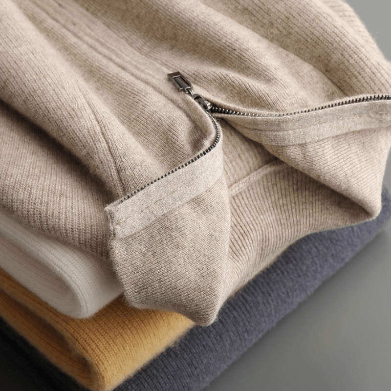 Westford - Cashmere Wool Half - Zip Sweater - Hilltop Nord