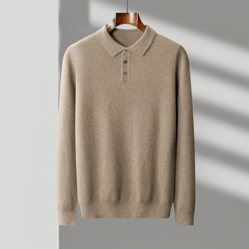 Orion – Cashmere Wool Knit Polo - Hilltop Nord