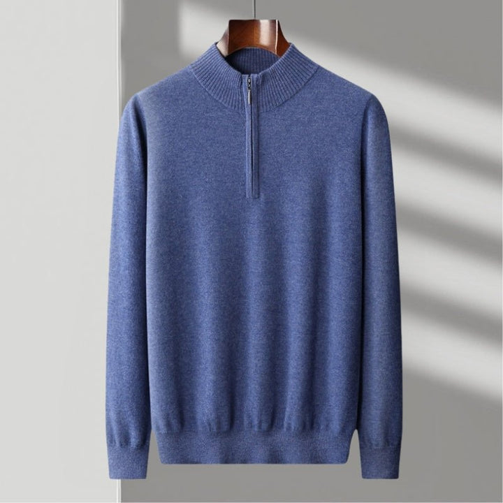 Stellan – Wool Half - Zip Sweater - Hilltop Nord