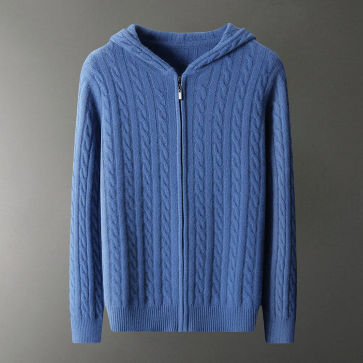 Bayridge - Cashmere Wool Cable Knit Hoodie - Hilltop Nord