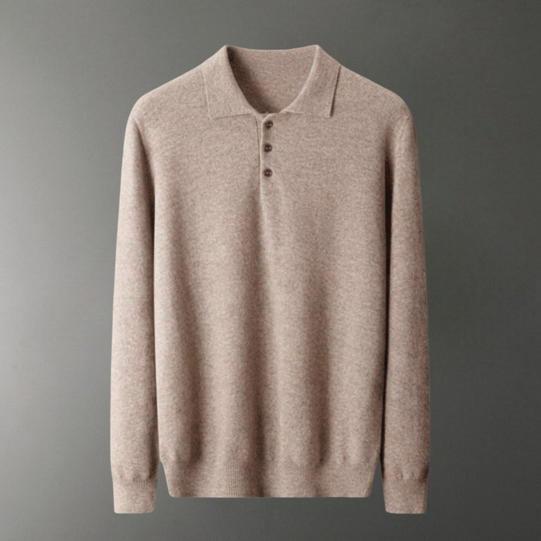 Theo – Wool Knit Polo - Hilltop Nord