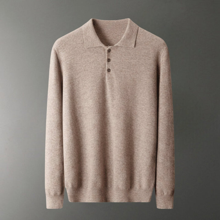 Theo – Wool Knit Polo - Hilltop Nord