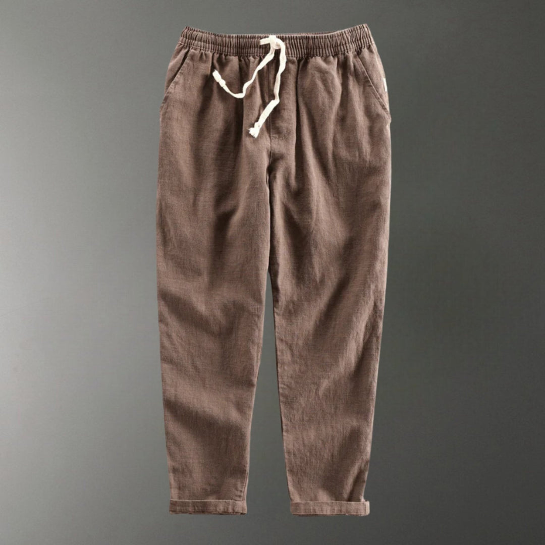 Rivo – Ramie Cropped Pants - Hilltop Nord