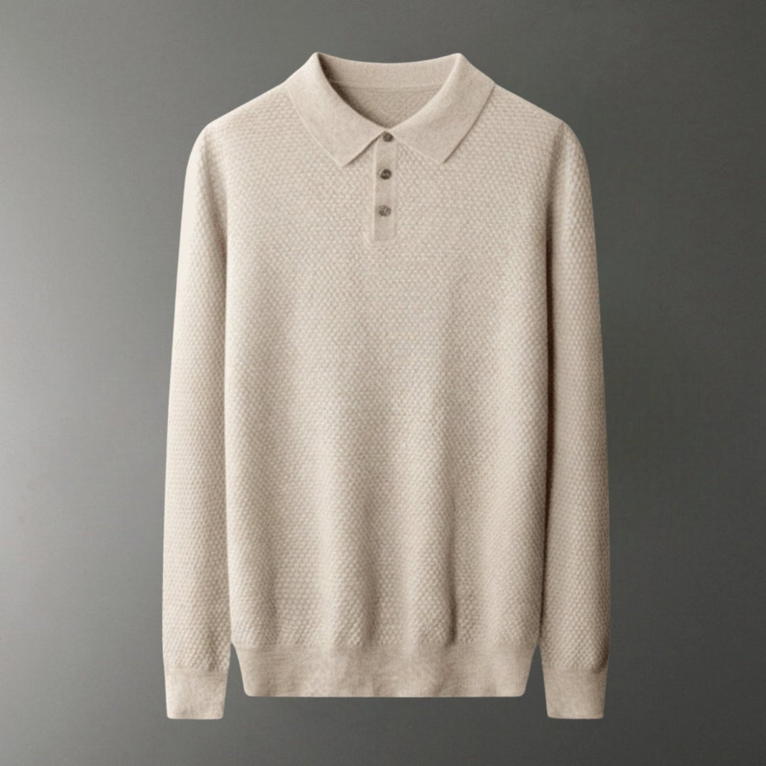 Orion – Cashmere Wool Knit Polo - Hilltop Nord