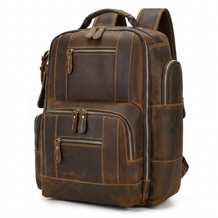 Overland – Leather Backpack — Dark Brown