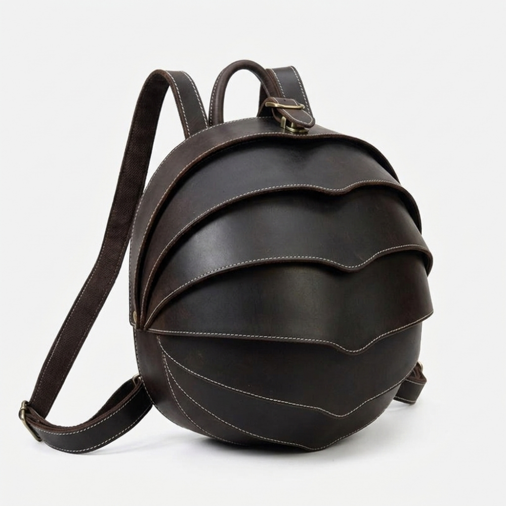 Stonearc – Leather Backpack — Black