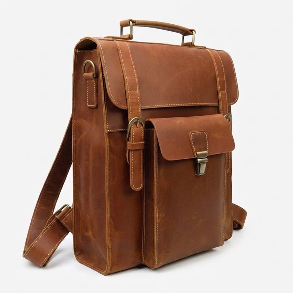 Hartwick – Leather Backpack — Brown