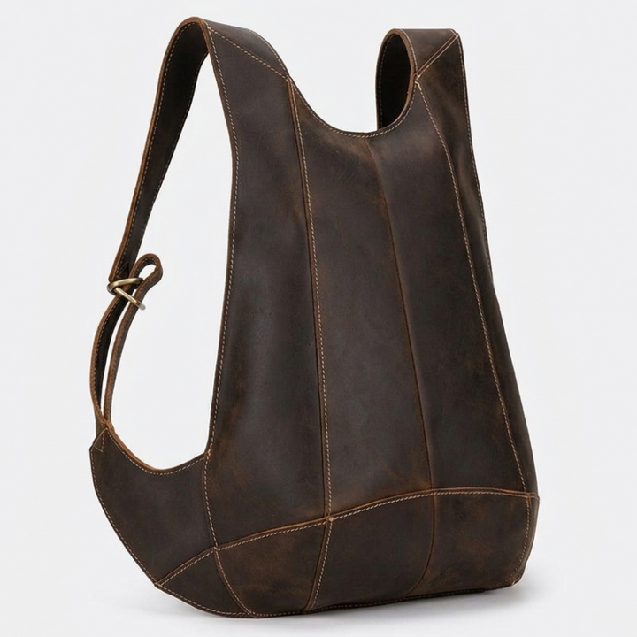 Portside – Leather Backpack — Dark Brown
