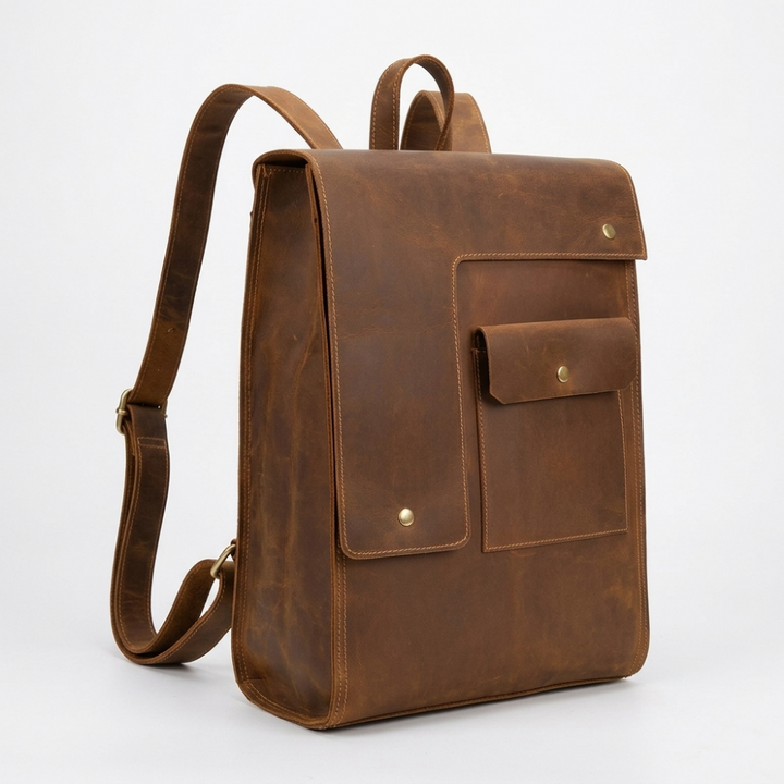 Packridge – Leather Backpack — Brown