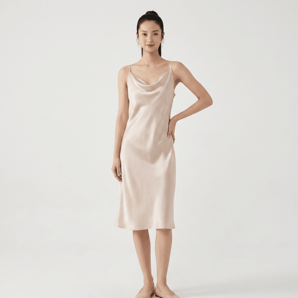 Silvermist – Silk Slip Dress - Hilltop Nord