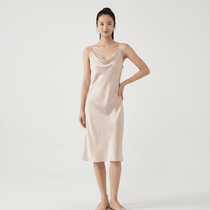 Silvermist – Silk Slip Dress - Hilltop Nord