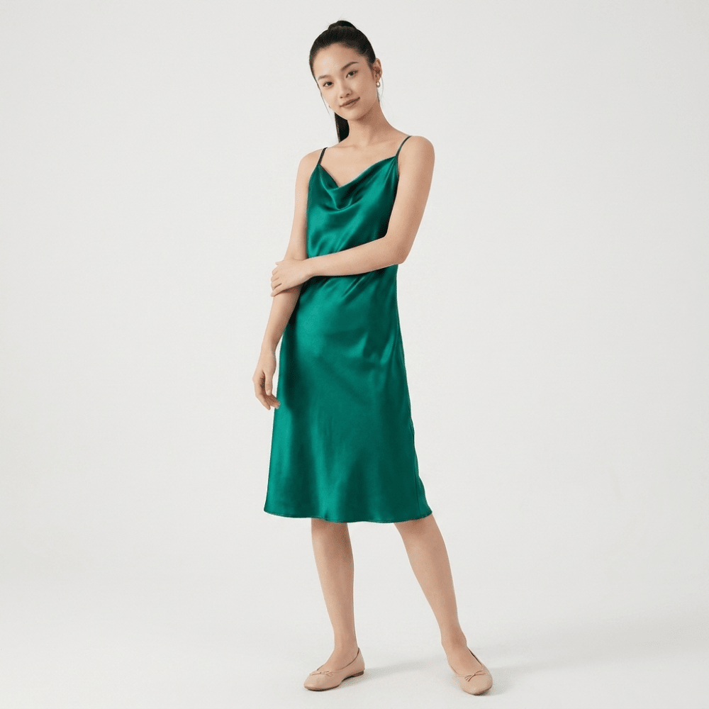 Silvermist – Silk Slip Dress - Hilltop Nord